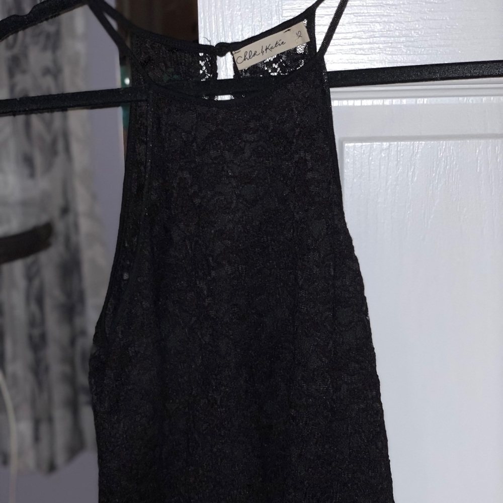 Black lace top